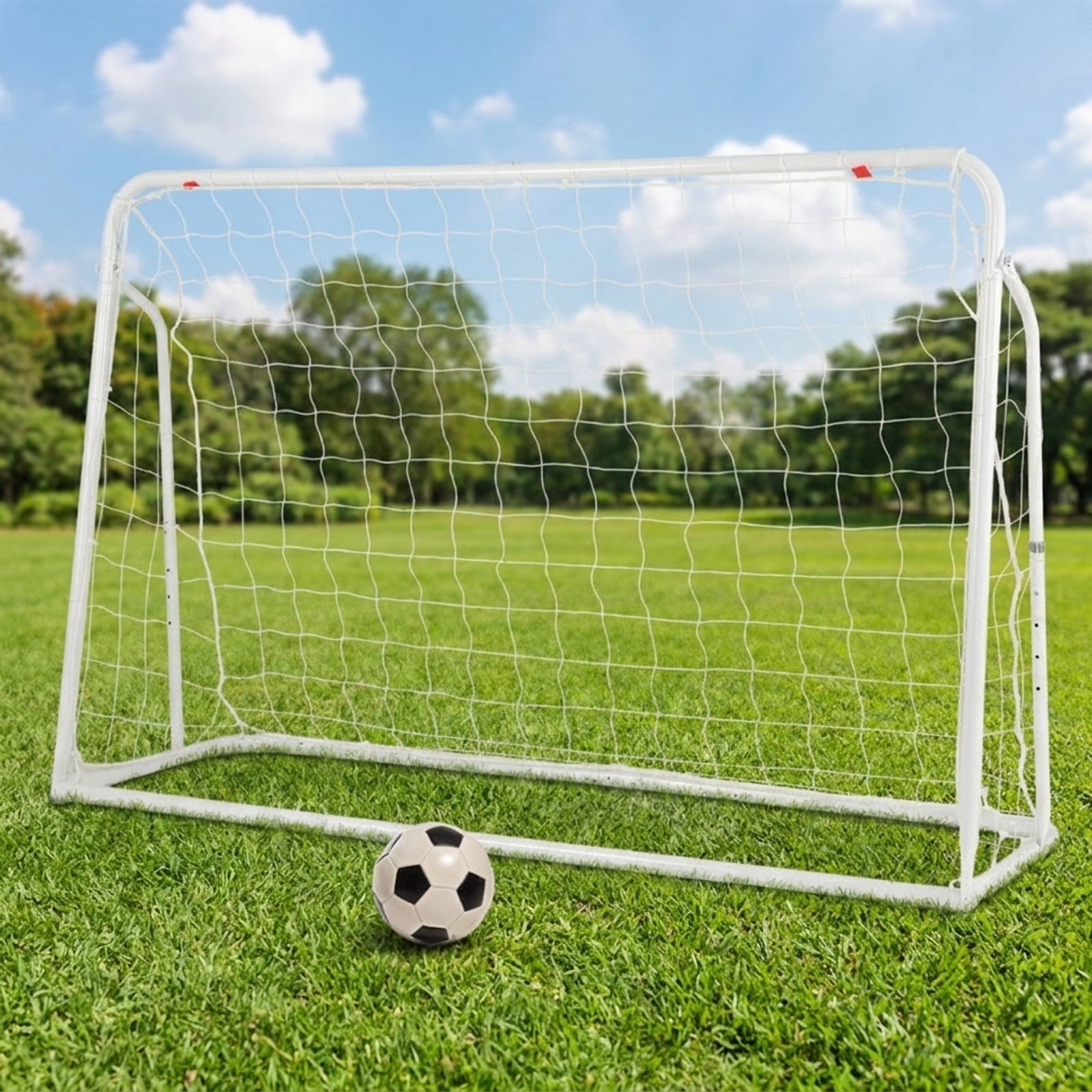 Airfind 2-in-1 Soccer Rebounder Goal with Adjustable Height, White