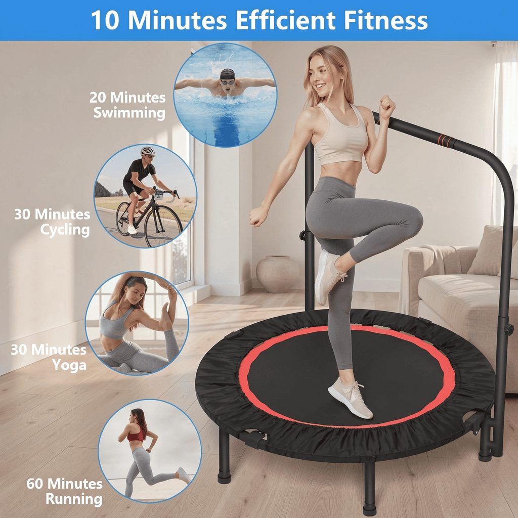 Airfind 40 Inch Mini Trampoline for Adults, 450LBS Foldable Fitness Rebound