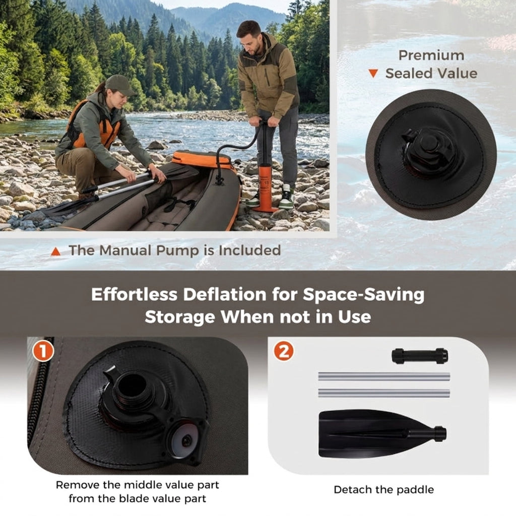Airfind Inflatable Float Tube for Fly Fishing with Storage Pockets, Gray