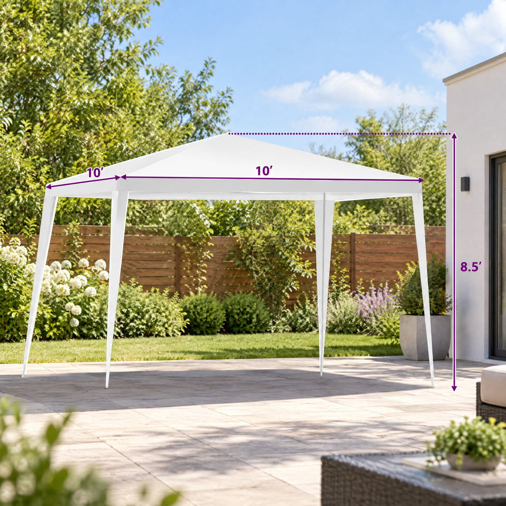Airfind 10 x 10 Feet Outdoor Wedding Canopy Tent for Backyard, Polyethylene fabrics Frame: Powder coated steel Frame, 10 x 10 x 8.5 Footprint