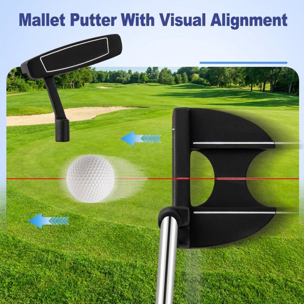 Airfind Right-Handed Golf Club Set for Adults with 11 Pieces Including a Titanium Driver and Stainless Irons Plus Putter and Premium Stand Bag as a Complete Golf Club Set, Dark