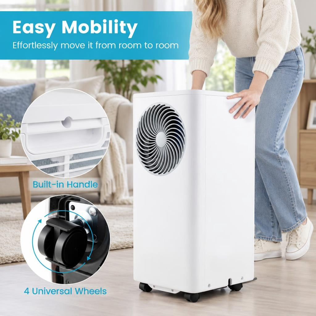 Airfind 8200/10000 BTU Portable Air Conditioner 3-in-1 Stand up AC Unit with Dehumidifier-8200 BTU, HIPS ABS Frame, White