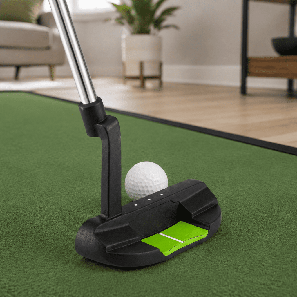 Airfind Junior Mallet Putter Golf Club for Kids 8-10 Years Old, Lightweight Zinc Alloy Head with Alignment Aid, Non-Slip Rubber Grip and Headcover, Right-Handed, Green