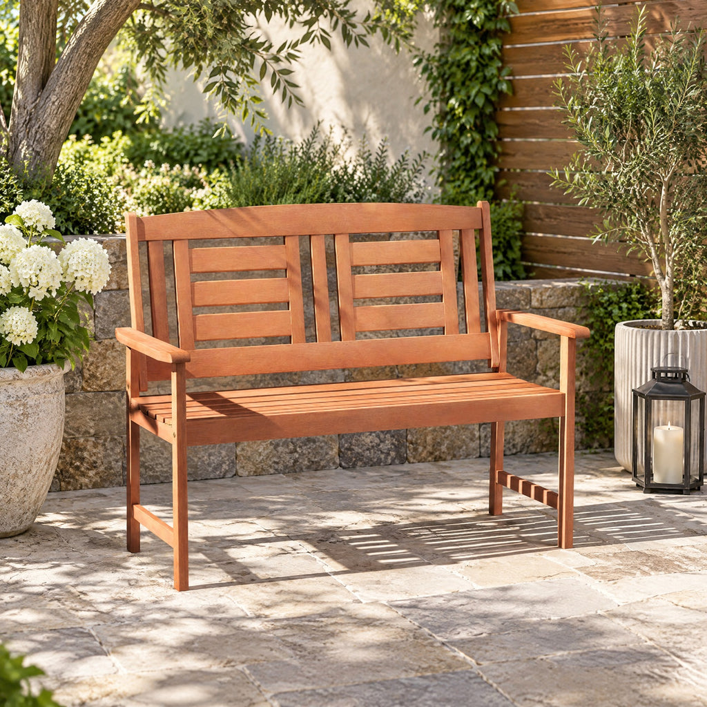 Airfind Outdoor Solid Wood Loveseat Hardwood 2, 660 lbs Capacity, Solid Wood Frame, 26 x 47.5 x 37 Footprint, Wood