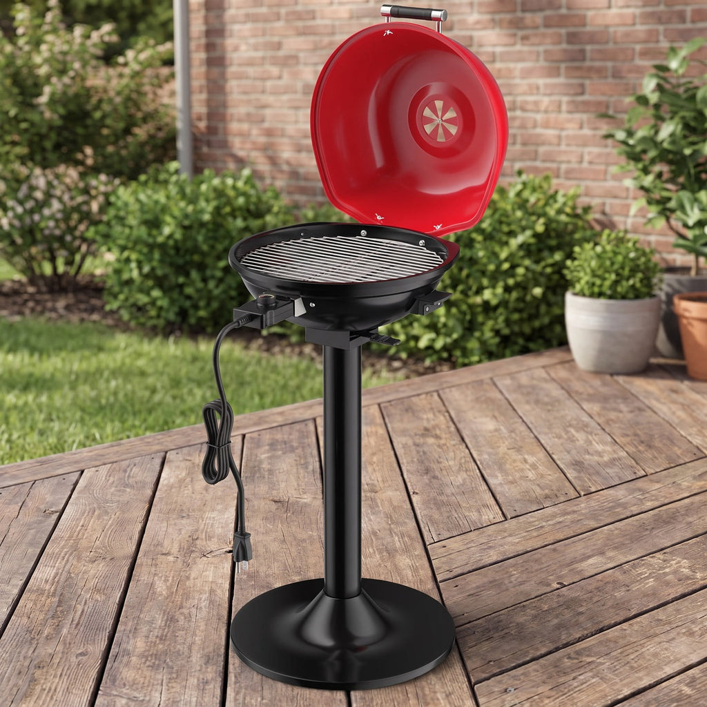 Airfind 1600W Portable Electric BBQ Grill with Removable Non-Stick Rack, Metal Stainless Steel, 20.5 Inch X 17.5 Inch X 32.5 Inch, Black