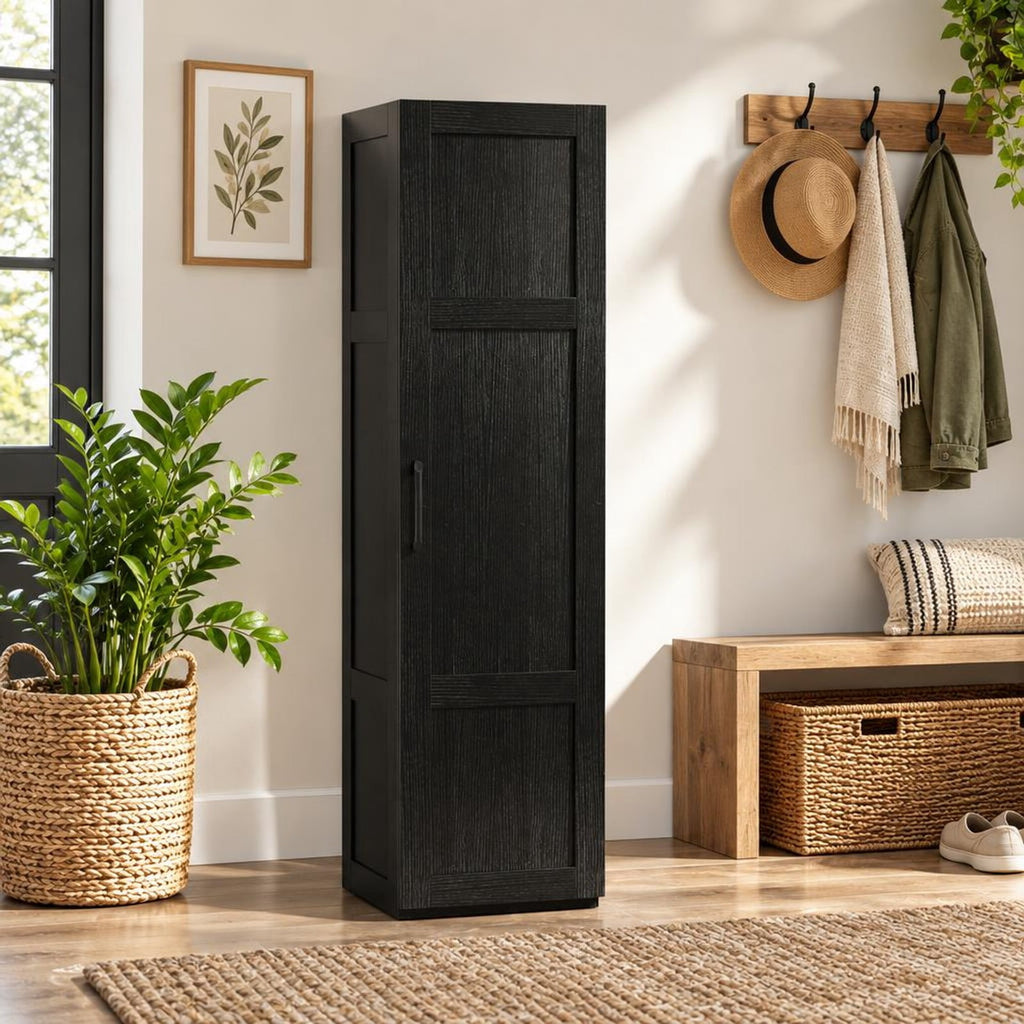 Airfind Tall Storage Cabinet with 4 Storage Shelves for Bathroom Living Room, 110 lbs Capacity, Engineered Wood MDF Frame, 16in x 15in x 59in Footprint