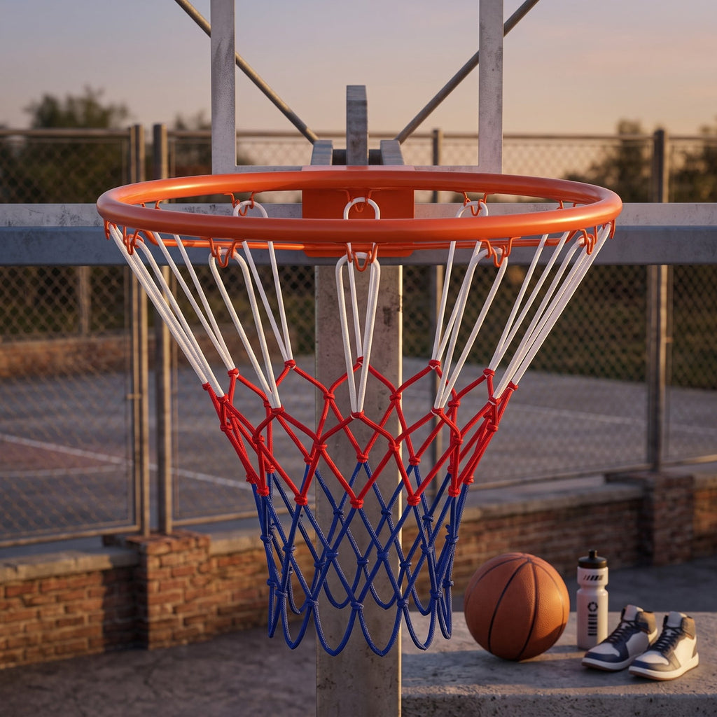Airfind 18 Inch Basketball Rim Heavy Duty Wall Mounted Goal Replacement Steel Hoop with Nylon Net for Indoor Outdoor Play, Orange