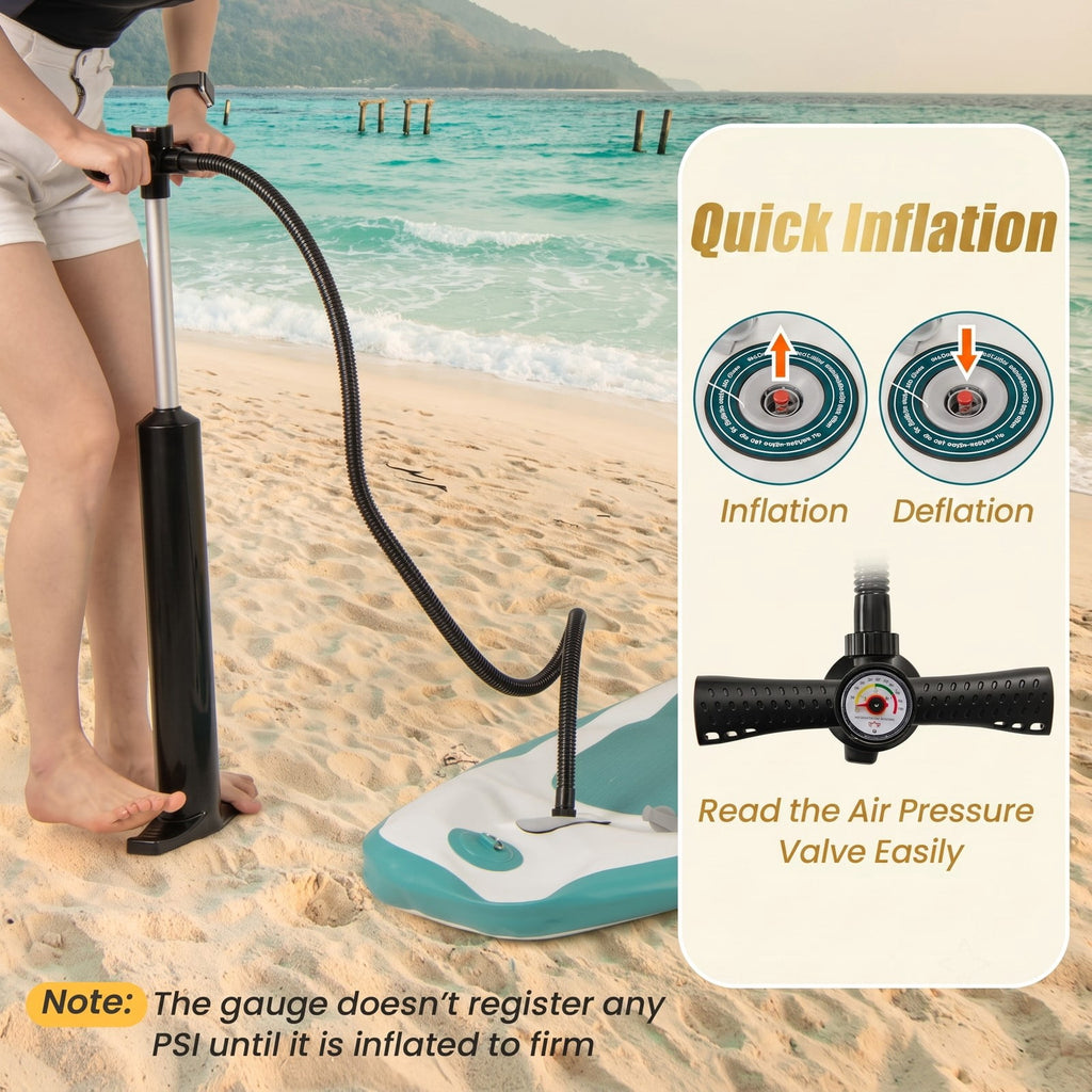 Airfind 11 Foot Inflatable Stand Up Paddle Board with Retractable Paddle Backpack and Ankle Leash for Adults, White and Yellow