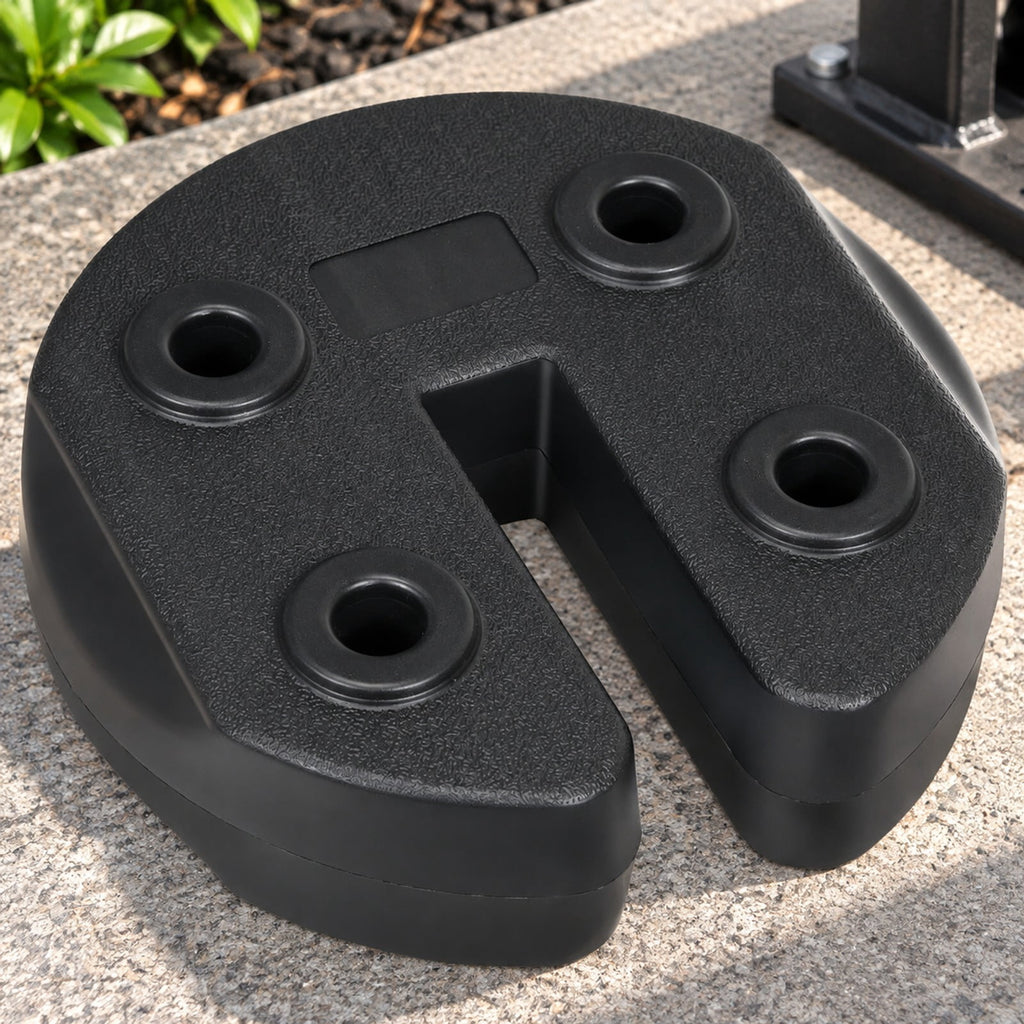 Airfind Set of 6 Canopy Weights 30lbs Weight Plate Kit with No, PE Frame, 9.5x 9.5x 2.75 Footprint, Black