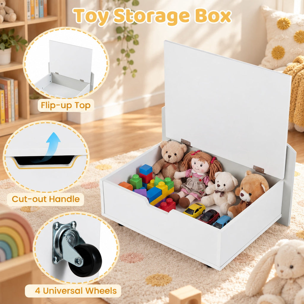 Airfind Scalloped Kids Bookshelf and Toy Storage Organizer for Playroom, 77 lbs Capacity, MDF Frame, for 3+ Years Old, 35 Inch x 16 Inch x 18 Inch Footprint