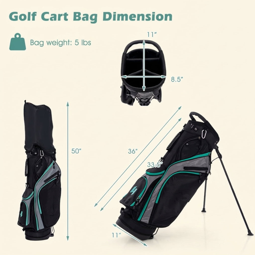 Airfind Junior Complete Golf Club Set for Ages 11-13 with 5 Pieces Including a 460cc Fairway Wood and Irons Plus Putter and Stand Bag as a Full Golf Club Set, Green