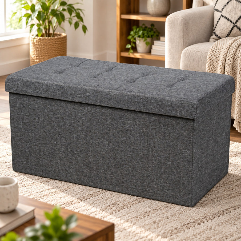 Airfind 31.5 Inch Fabric Foldable Storage with Removable Storage Bin, 350 lbs Capacity, Oxford fabric Frame, 31.5in x 16in x 16in Footprint, Dark Gray