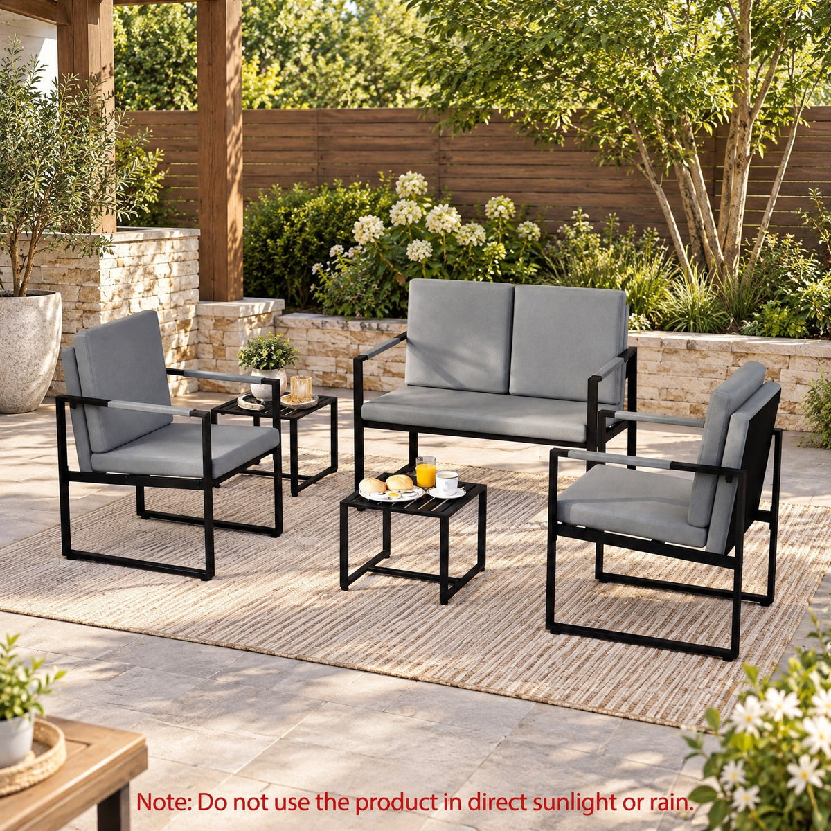 Airfind Mid Century Modern Single, Set of 2, Sofa Chairs with Cushions, 265 lbs Capacity, PU Leather Metal Sponge Frame, 25 Inch x 27.5 Inch x 35.5 Inch, Gray