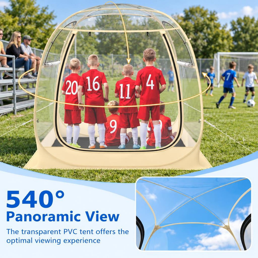 Airfind Instant Pop up Sports Tent with Carrying Bag and Floor Mat for 1-2/5-6 People, PVC Fiberglass S: Frame, 4.2 x 4.2 x 5.2 ft Footprint
