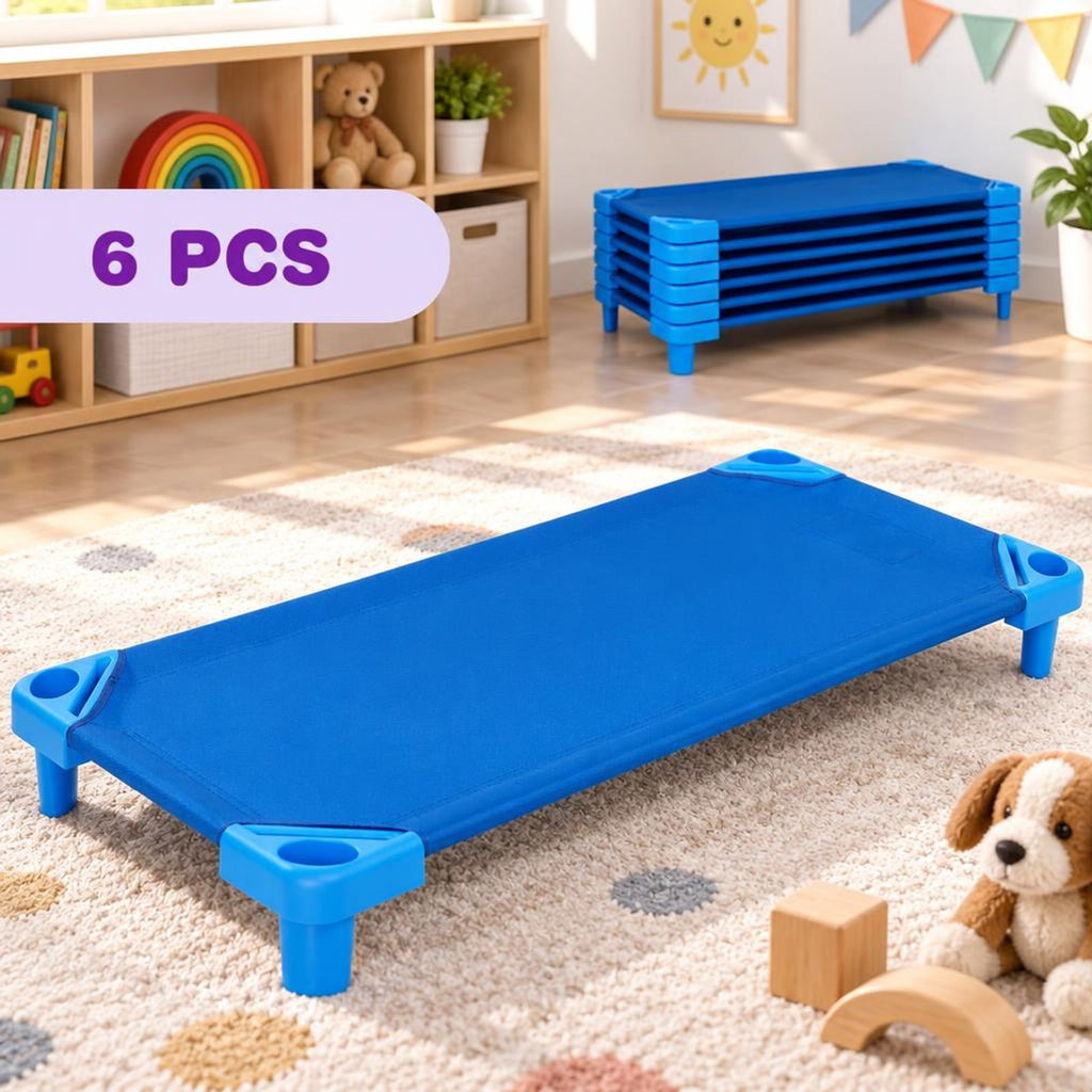 Airfind 52 x 23 Inch Pack of 6 Youth Stackable Daycare Rest Mat, 132 lbs Capacity, Steel PP Oxford for Everyday Use, Unspecified
