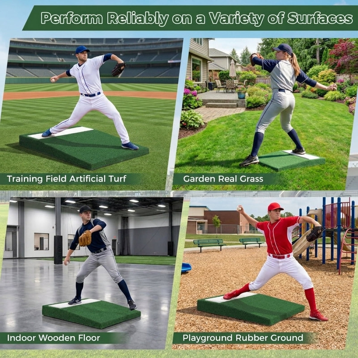 Airfind Portable Pitching Mound with EVA Plate, Synthetic Turf and Carry Handle for Backyard Practice
