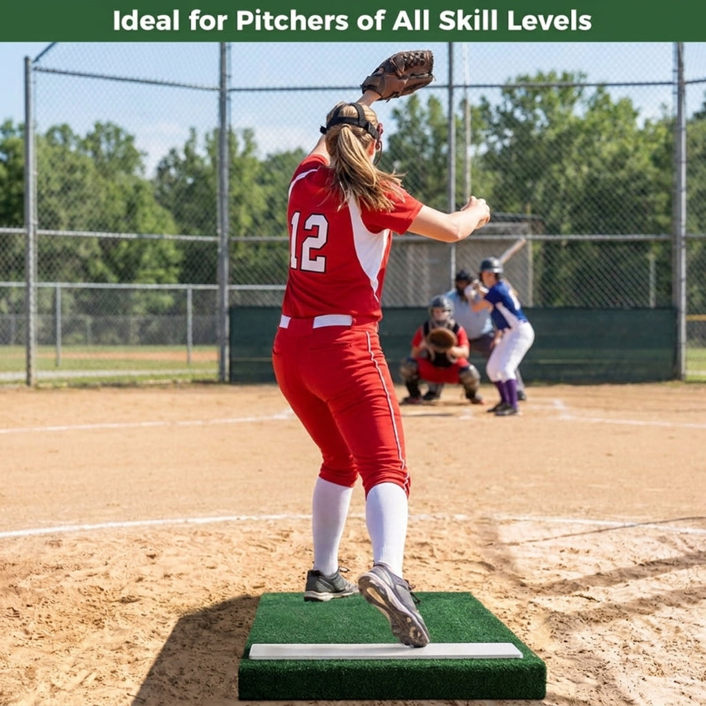 Airfind Portable Pitching Mound with EVA Plate, Synthetic Turf and Carry Handle for Backyard Practice