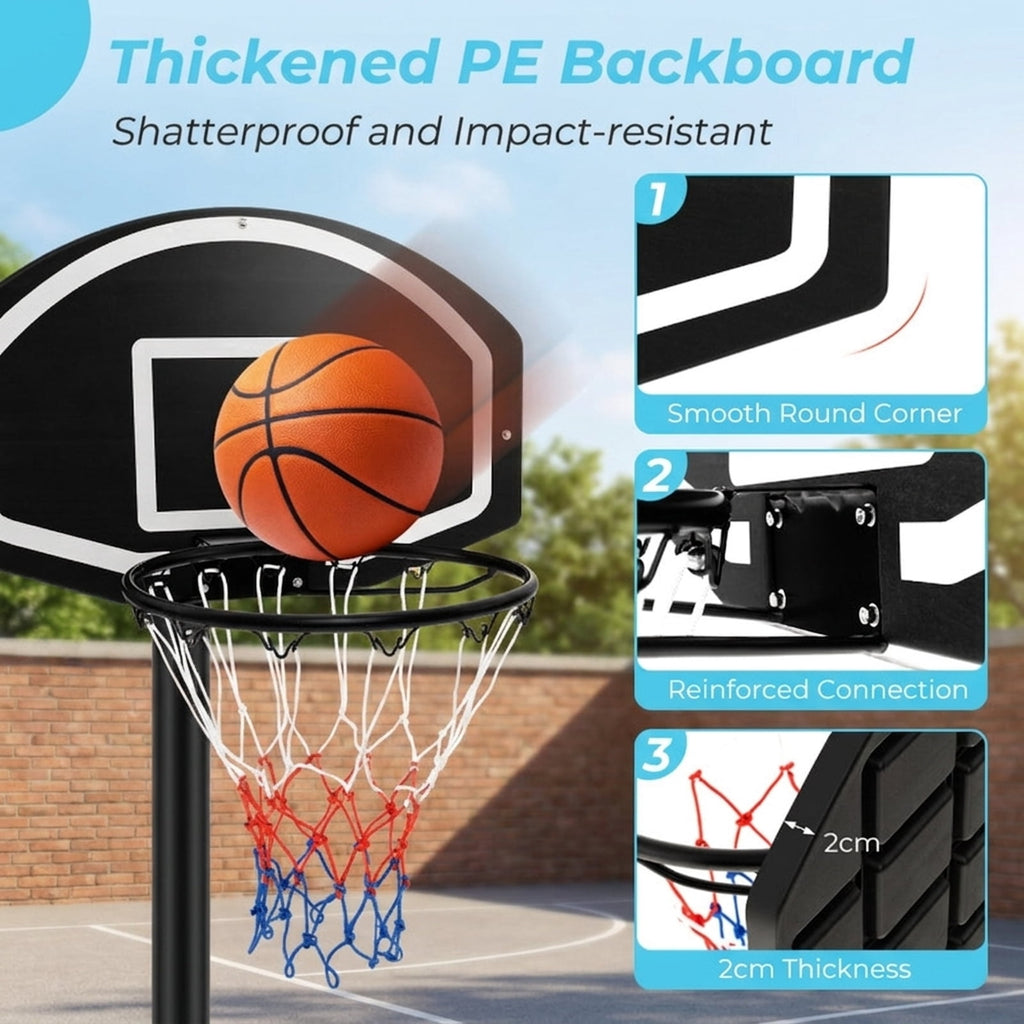 Airfind Wall-Mounted Mini Basketball Set for Kids Family Play, Black