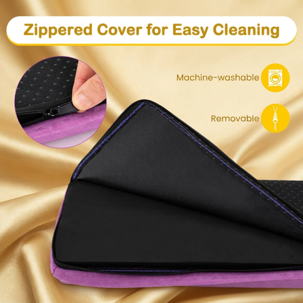 Airfind 7 FT Folding Balance Beam with Removable Suede Cover and Non-Slip Bottom, Portable Gymnastics Training Beam for Home, Purple