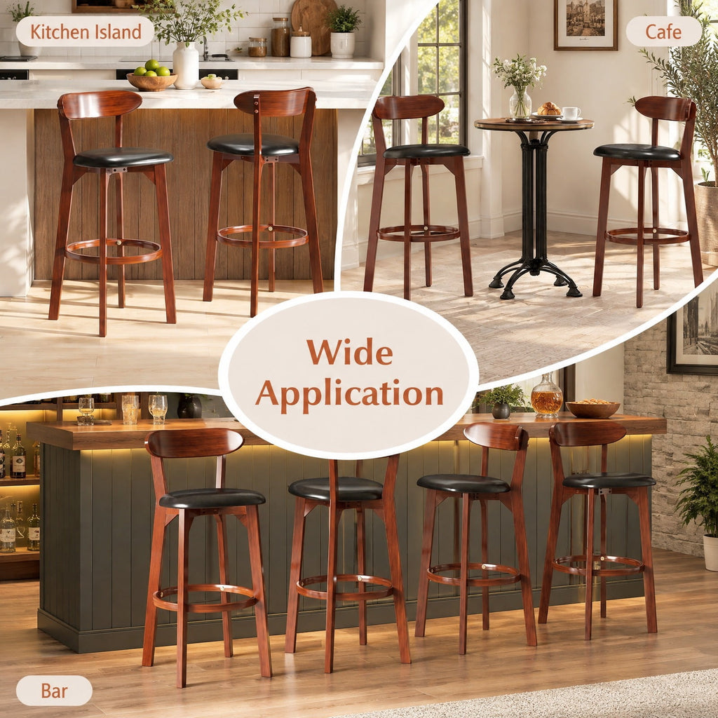 Airfind Set of 2 29 Inch Modern Armless Upholstered Cushioned Seat Island Dining Chairs for Kitchen, 275 lbs Capacity, 16.5 x 19 x 40 Footprint