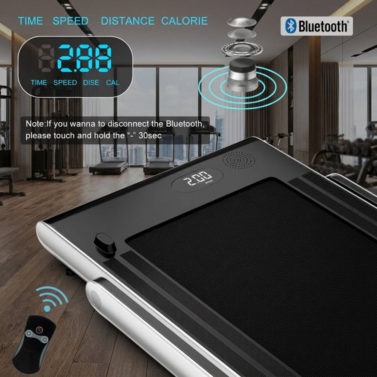 Airfind 2.25 HP 2-in-1 Walk-to-Run Folding Treadmill with App Sync and Audio Console Walking Treadmill for Home Supports 265 lbs, Silver