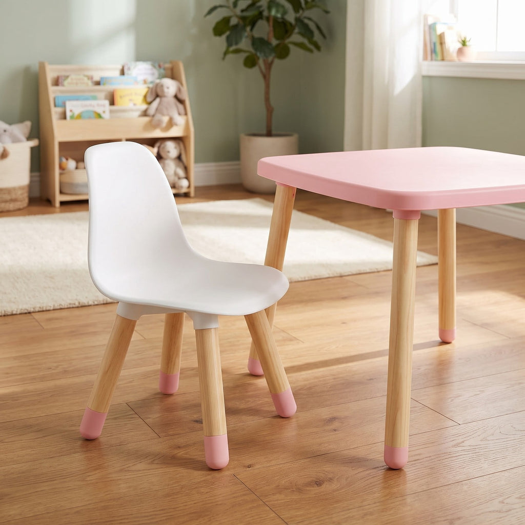 Airfind 9-in-1 Convertible High Chair with Solid Wood Legs for Babies and Toddlers, 33 lbs Capacity, PP Frame, for 6 months to 3 years old, Pink