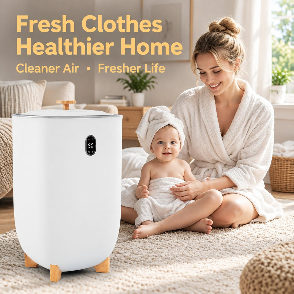 Airfind 40L Towel Warmer Luxury Hot Towel Bucket featuring 2 Heating Temperatures, PP PC Stainless Steel Frame, 14.5 Inch x 14.5 Inch x 26 Inch Footprint, White