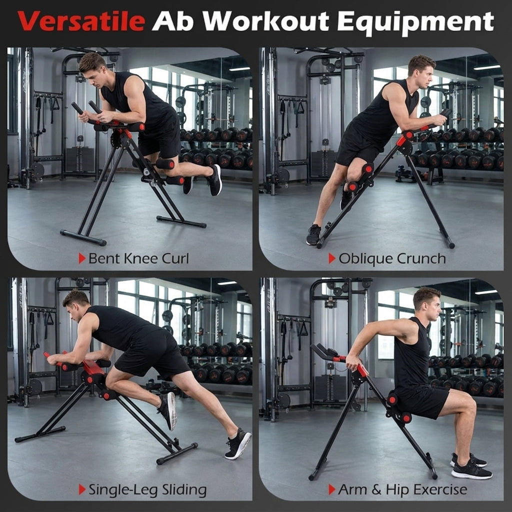 Airfind Multifunctional Weight Bench for Home Gym with 3-Position Adjustable Back and Leg Developer and Safety Hooks and Foam Rollers for Strength Training, Black