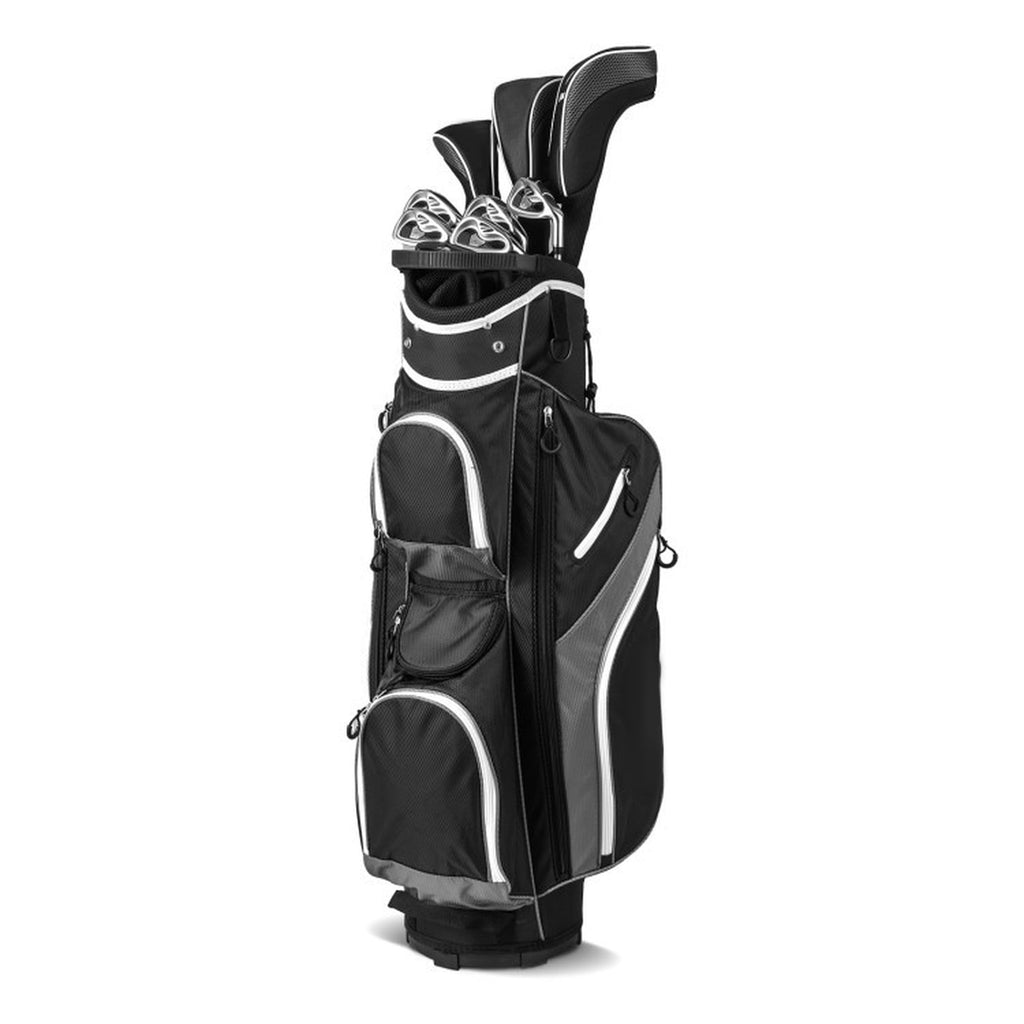 Airfind 14-Way Cart Bag with Rain Hood, Towel Ring and 9 Zippered Pockets, Gray
