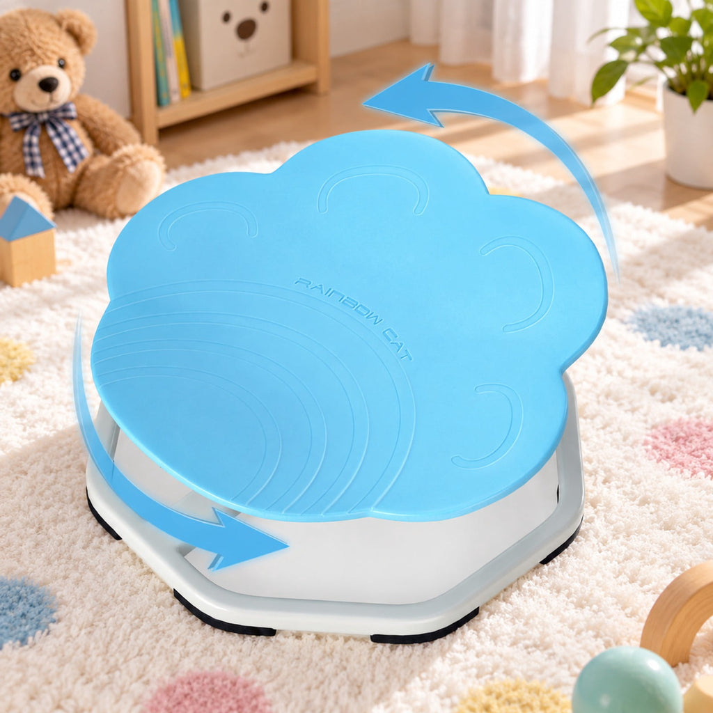 Airfind Kids Sensory Swivel Chair Cat Claw 360° Spinning Chair with Non-Slip Metal Base, 220 lbs Capacity, PP Metal Frame, Blue