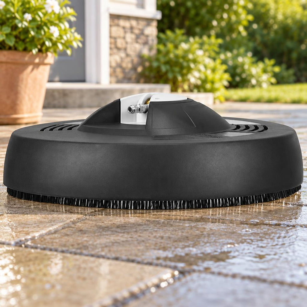 Airfind 3000psi 16 Inch Pressure Washer Surface Cleaner Attachment, Iron stainless steel copper PP plastic Frame, Black