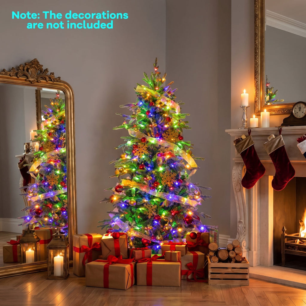 Airfind 6 Feet Pre, PVC PE Metal Tree Height 6 ft Tree Width 3.6 ft Frame, White, Diameter of the Metal Base 20 Inch