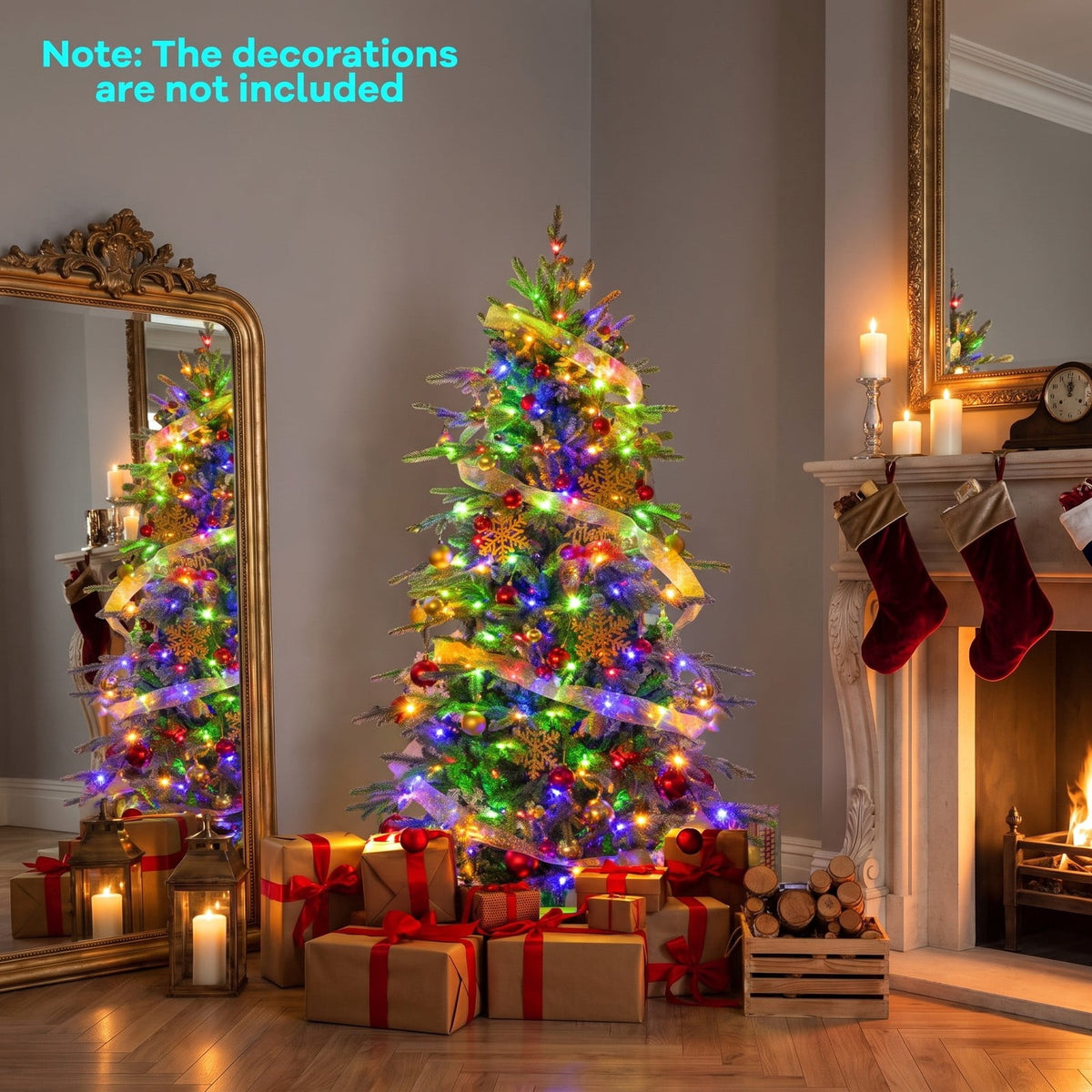Airfind 6 Feet Pre, PVC PE Metal Tree Height 6 ft Tree Width 3.6 ft Frame, White, Diameter of the Metal Base 20 Inch