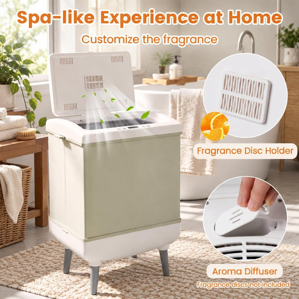 Airfind 35L Large Towel Warmer with Heating and Drying Modes for Bathroom, ABS Frame, 16 x 11.5 x 23.5 Footprint, Beige