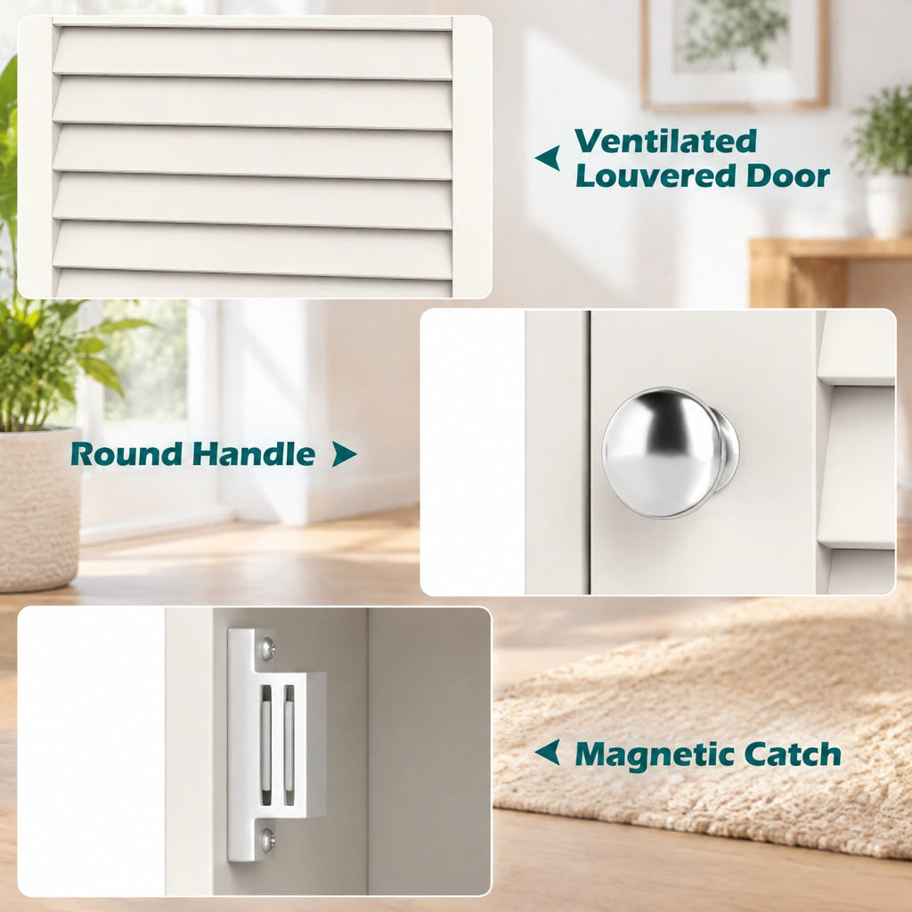 Airfind 27.5 Inch H Wall Hanging Bathroom Storage Cabinet, 46 lbs Capacity, Engineered Wood Frame, 16.5 Inch x 6.5 Inch x 27.5 Inch Footprint, White