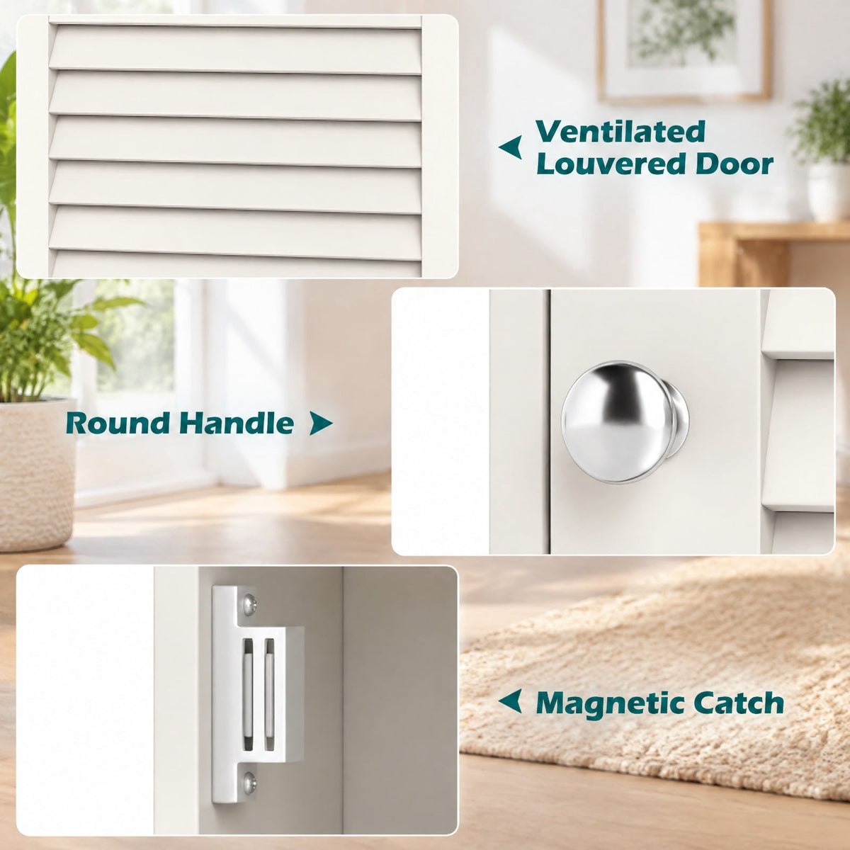 Airfind 27.5 Inch H Wall Hanging Bathroom Storage Cabinet, 46 lbs Capacity, Engineered Wood Frame, 16.5 Inch x 6.5 Inch x 27.5 Inch Footprint, White