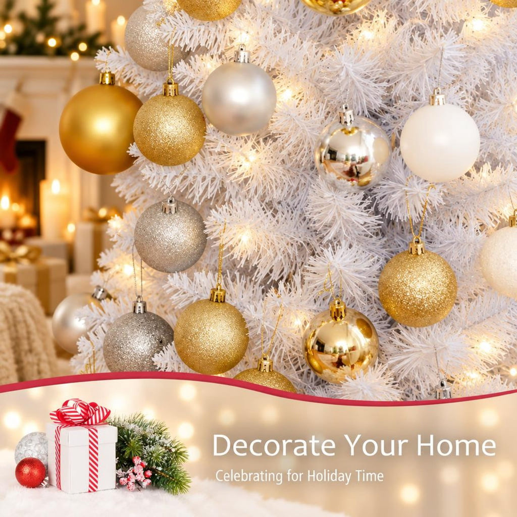 Airfind 7 Feet Unlit Artificial Slim Christmas Pencil Tree with Metal Stand-7 ft, PVC iron Height: 5ft/6ft/7ft Base width: 1.7ft/2.4ft/2.8ft Frame