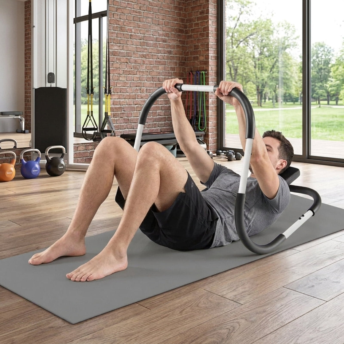 Airfind Adjustable FID Weight Bench for Home Gym with Preacher Curl Pad and Leg Hold Down and Weight Plate Storage and Quick Assembly for Strength Training, White