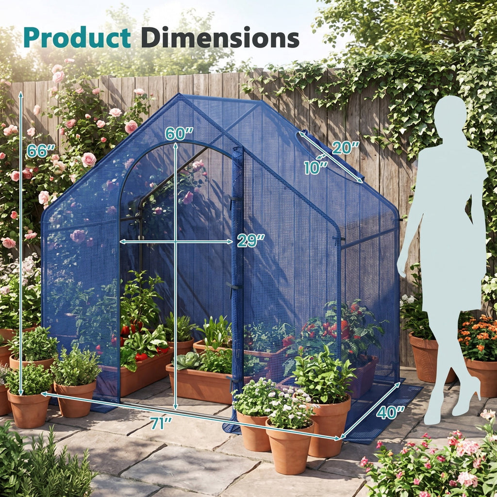 Airfind Portable Outdoor Warm House with PE Cover and Roll, up Zippered Door, The PE cover is wear, resistant and tear, proof built to last
