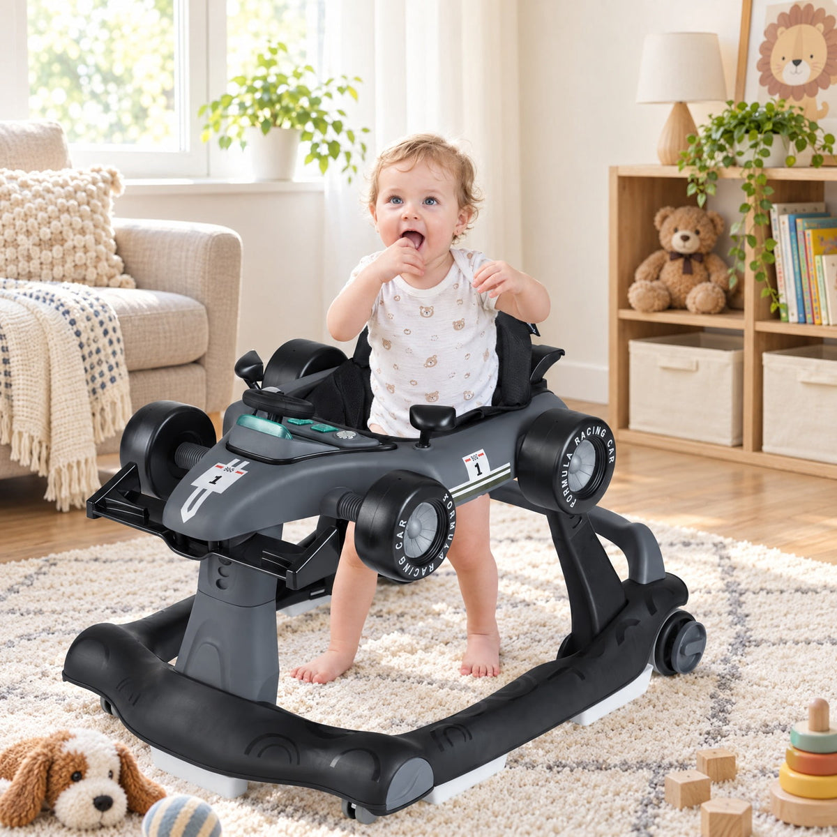 Airfind 4-in-1 Foldable Activity Push Walker with Adjustable Height, 25 lbs Capacity, PP polyester sponge Frame, 29 x 24 x 20/21/22 Footprint