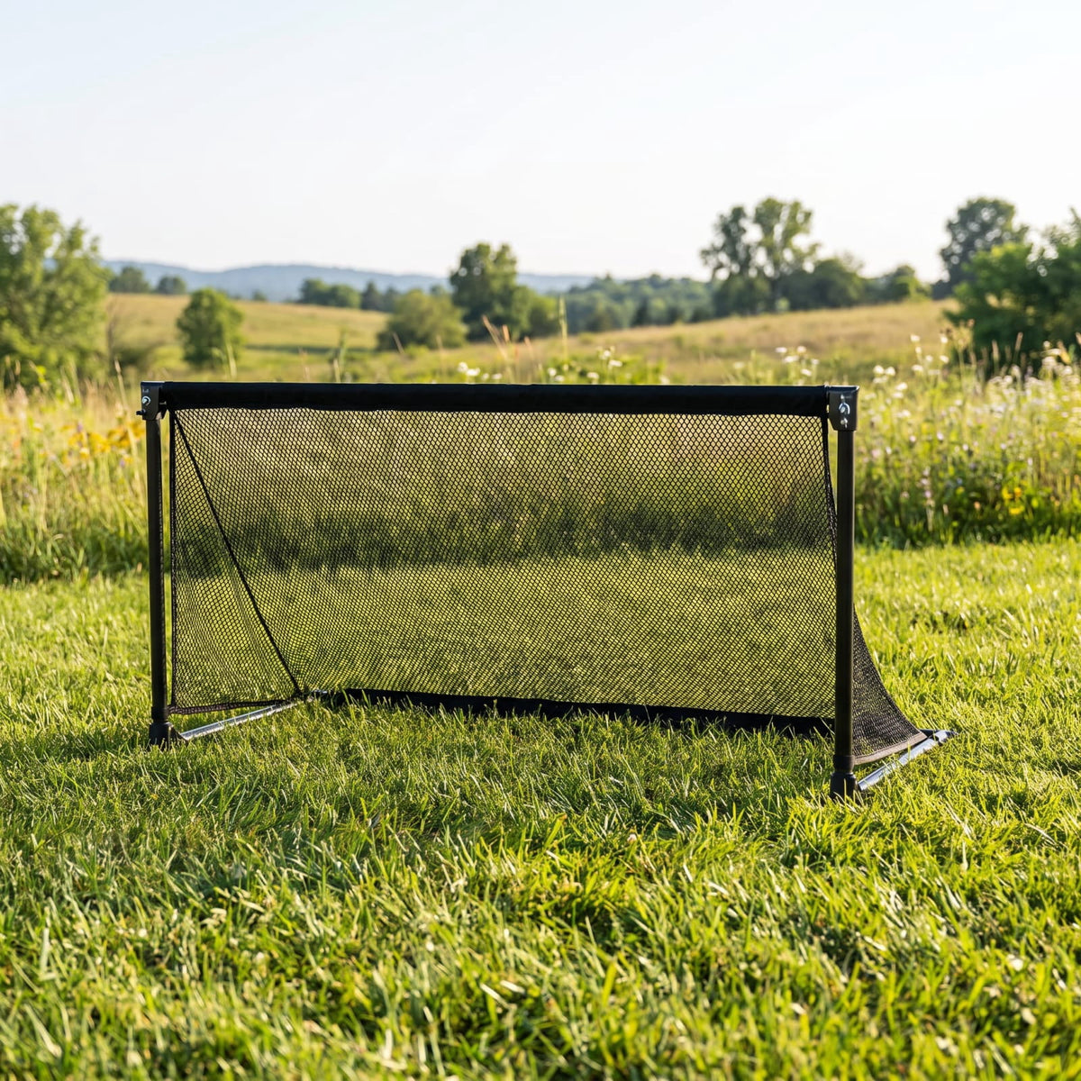 Airfind Portable Pop Up Soccer Goal for Kids with Heavy Duty Metal Frame and Ground Stakes for Backyard Training and Outdoor Practice, Black