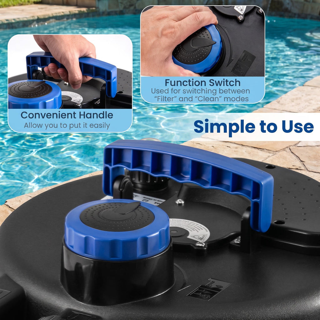 Airfind Bio Pressure Pond Filter with 13W UV-C Light 2642 GPH Pond Filter System, PP ABS Frame, 20 x 16 x 21 Footprint, Black