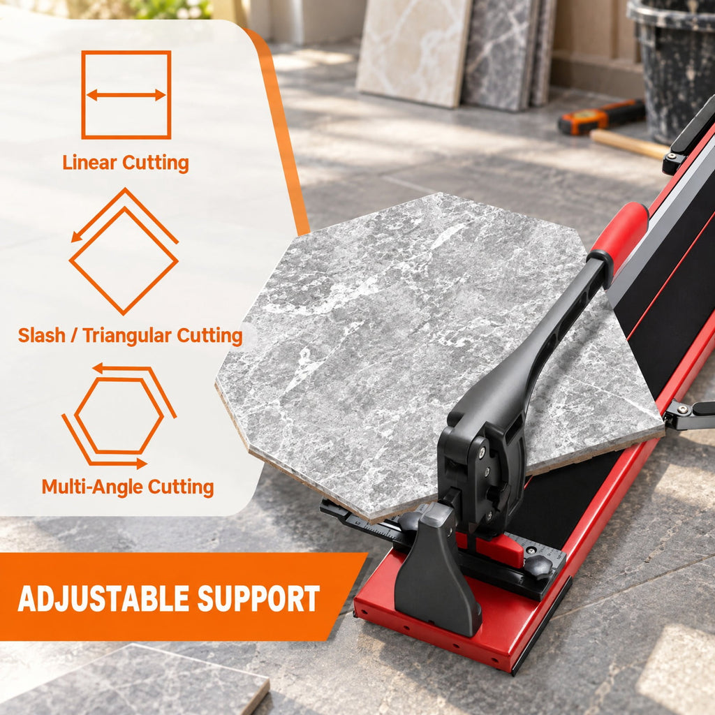 Airfind 48 Inch Manual Tile Cutter Porcelain Cutter Machine, Iron plastic tungsten carbide Frame, 56.5 x 9 x 9 Footprint, As the picture shows