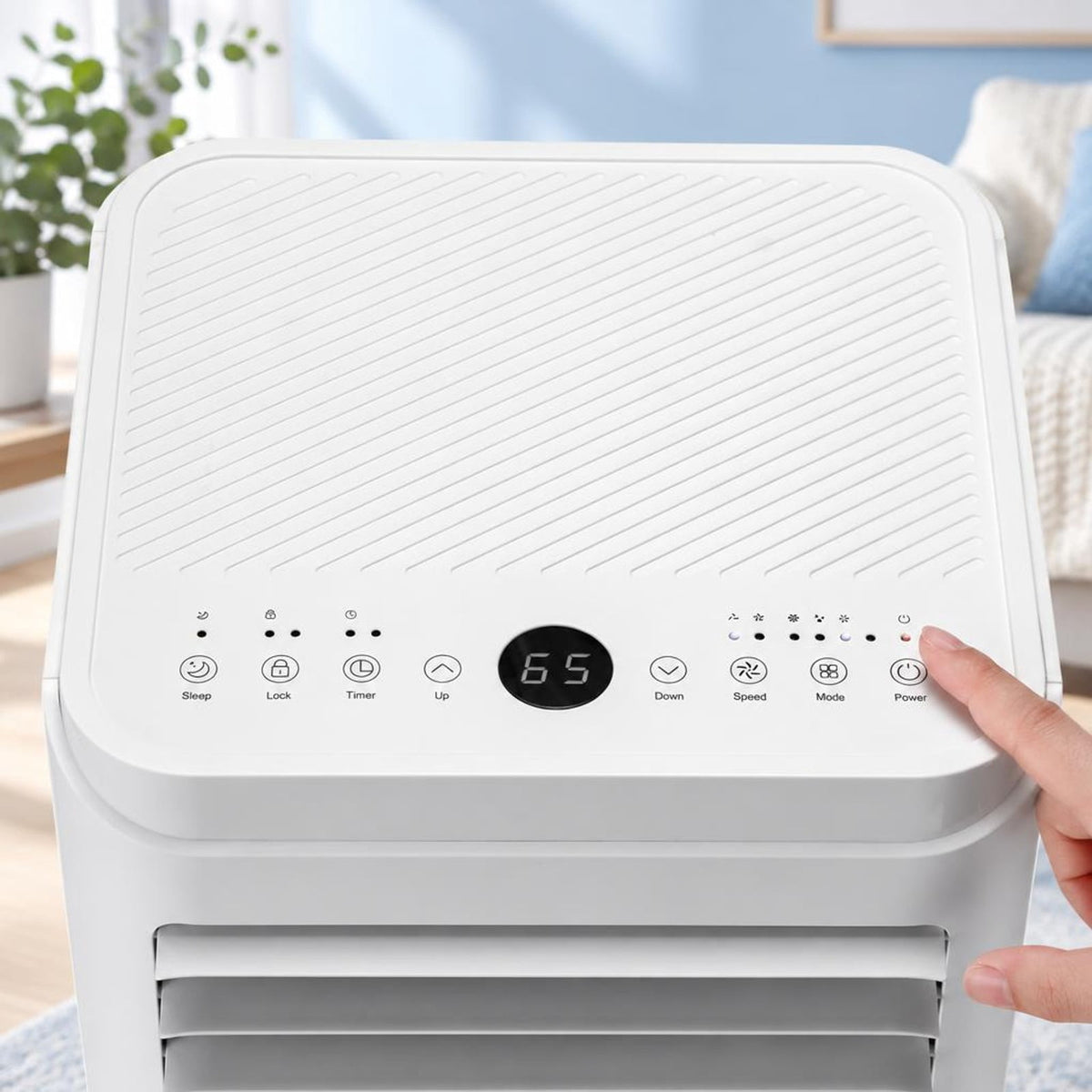 Airfind 8000 BTU Portable Air Conditioner with Dehumidifier and Fan Mode, ABS Frame, White, 24H auto on/off timer to save energy