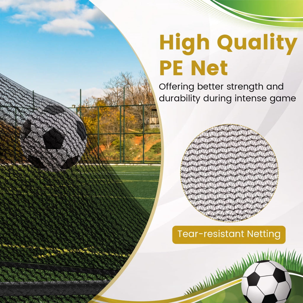 Airfind Portable Pop Up Soccer Goal for Kids with Heavy Duty Metal Frame and Ground Stakes for Backyard Training and Outdoor Practice, Black