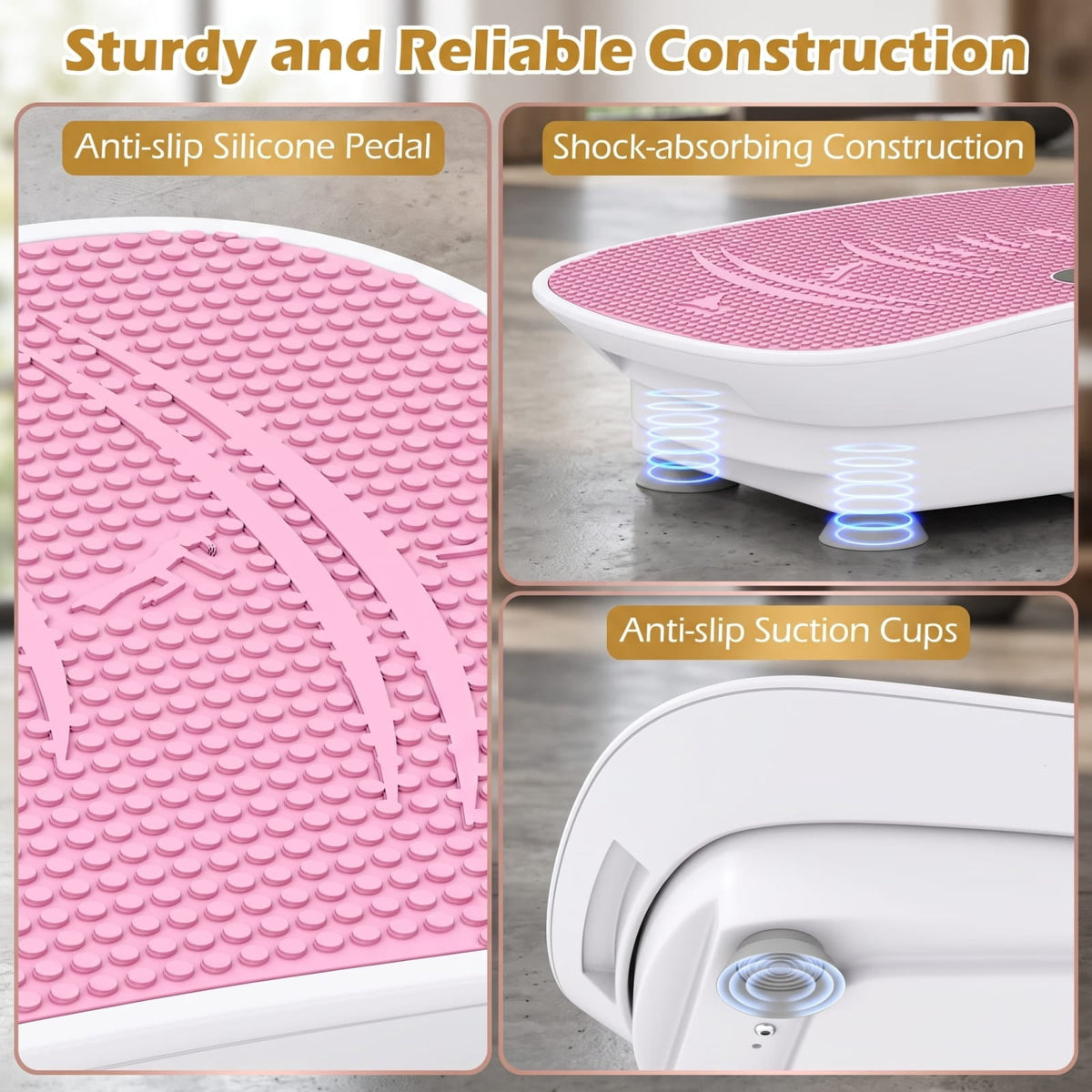 Airfind Vibration Plate Exercise Machine with 10 Speed Levels and Remote for Whole Body Workout Lymphatic Drainage, White