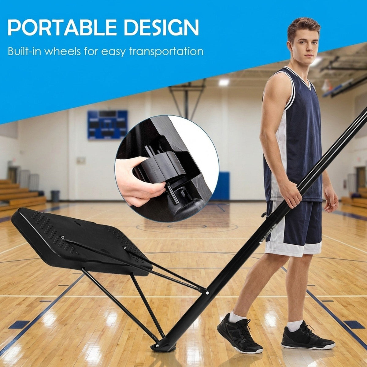 Airfind 43 In Height Adjustable Basketball Hoop Indoor Outdoor
