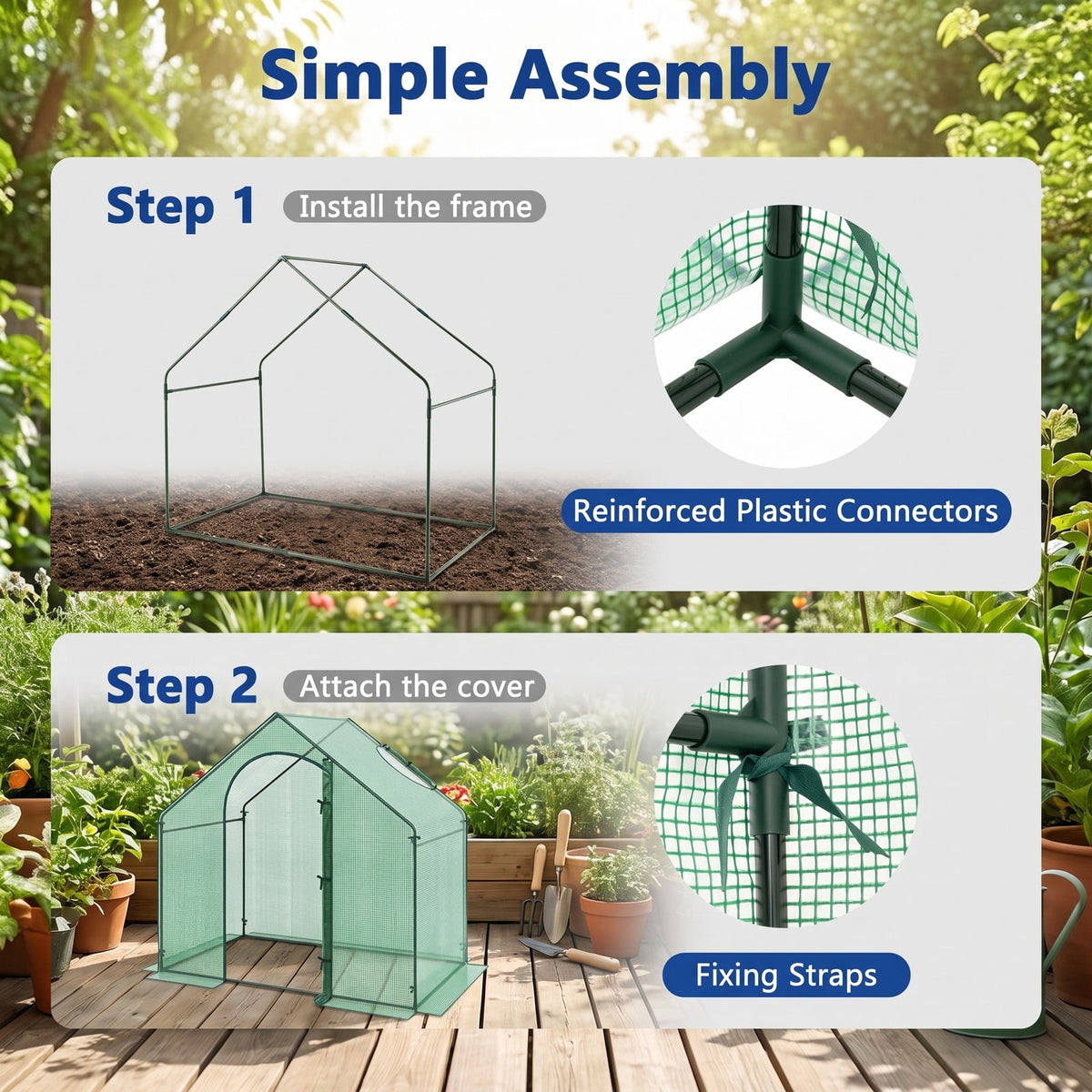 Airfind Portable Outdoor Warm House with PE Cover and Roll, up Zippered Door, The PE cover is wear, resistant and tear, proof built to last