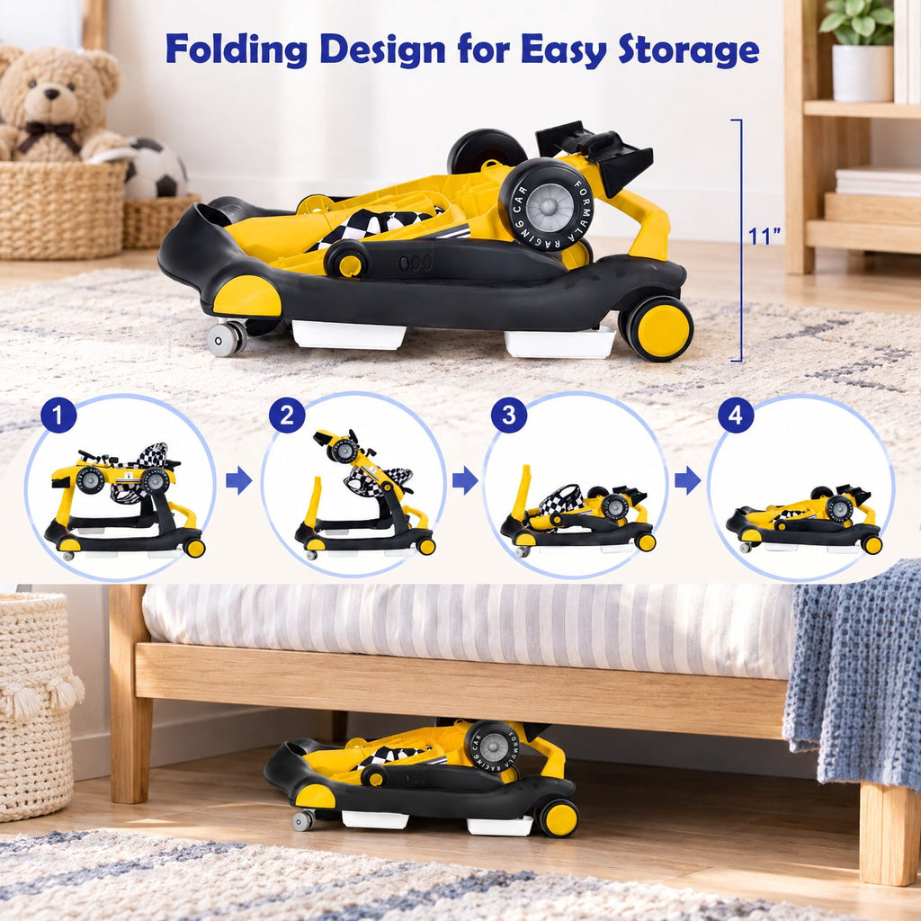 Airfind 4-in-1 Foldable Activity Push Walker with Adjustable Height, 25 lbs Capacity, PP polyester sponge Frame, 29 x 24 x 20/21/22 Footprint