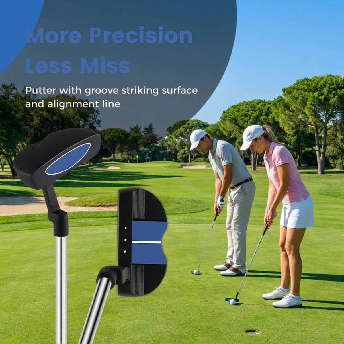 Airfind Womens Complete Golf Club Set with 10 Pieces Including an Alloy Driver and Carbon Fiber Shaft Plus Headcovers and a Lightweight Stand Bag as a Full Golf Set, Blue